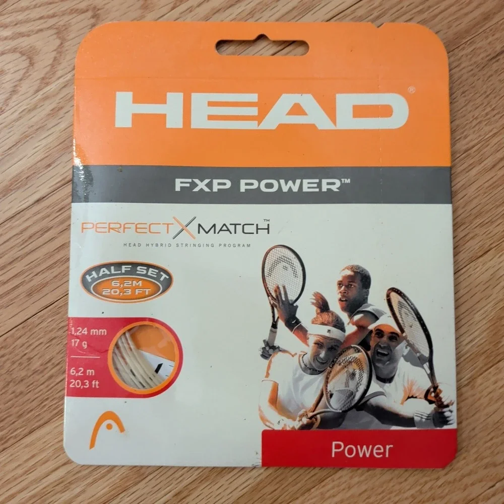 HEAD FXP Power Tennis Racket String 17g 1.24mm Half Set Natural 281159-17NT-11-N